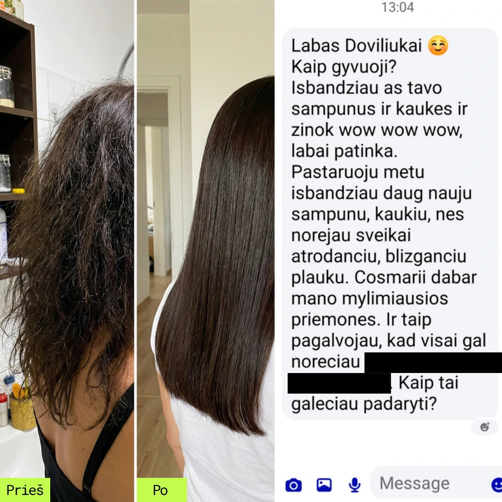 Cosmarii klienčių rezultatai