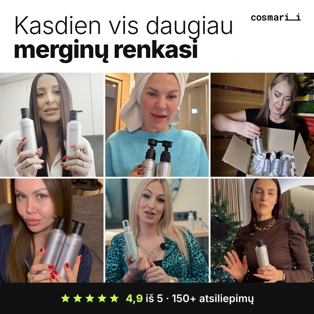 Merginos su Cosmarii buteliukais